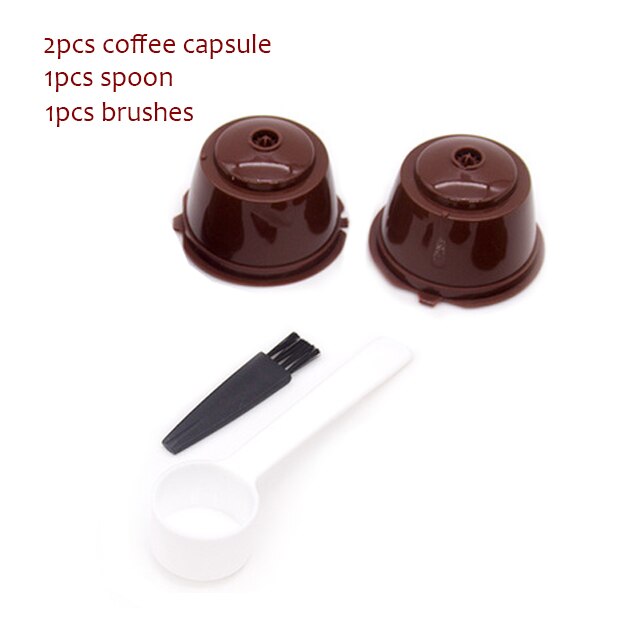 1/2 st / parti påfyllningsbara dolce gusto återanvändbara kapslar kaffekapslar plast kompatibla med nescafe genio, piccolo, esperta: 2 st kaffekapsel