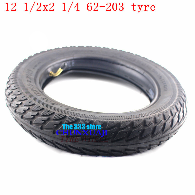 12 inch Tire 12 1/2 X 2 1/4 ( 62-203 ) fits Many Gas Electric Scooters and e-Bike 12 1/2X2 1/4 wheel tyre &amp; inner tube