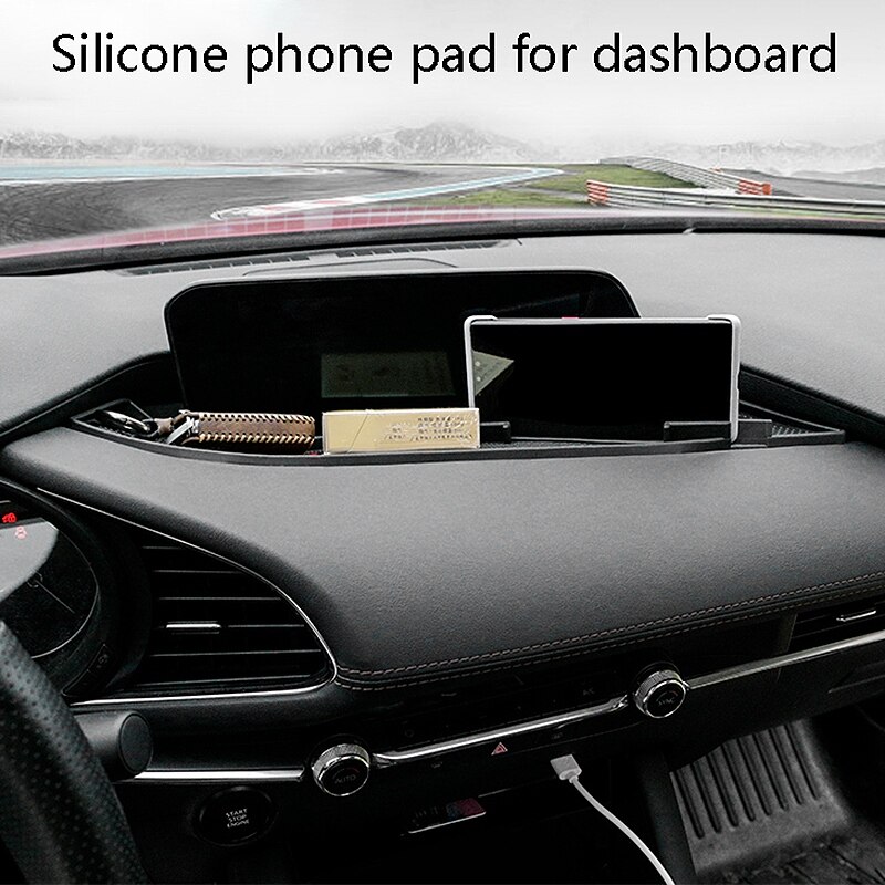 Til mazda 3 axela bp instrumentpanel anti-slip måtte mobiltelefon navigation bilholder interiør dekorations pad