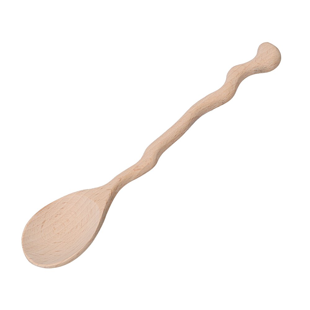 Niceyard Houten Lepel Vork Servies Creatieve Milieuvriendelijke Soep Catering Dining Lepel Vork Keuken Kookgerei Lange Handvat: Spoon