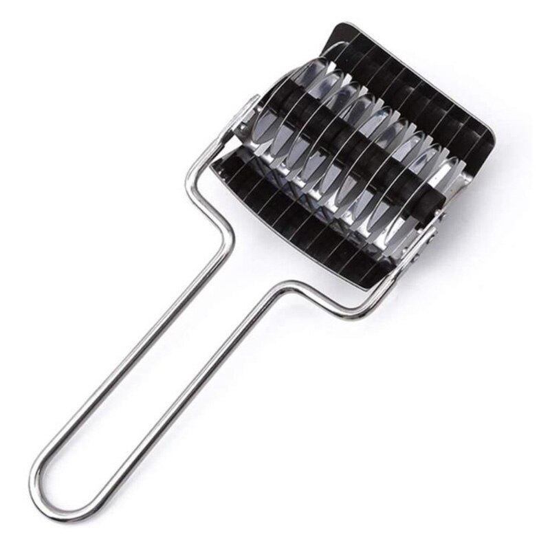 Pasta Noodle Cutter Stainless Steel Spaghetti Maker Noodle Lattice Roller Dough Manual Section Cutter Kitchen Tool Accessories