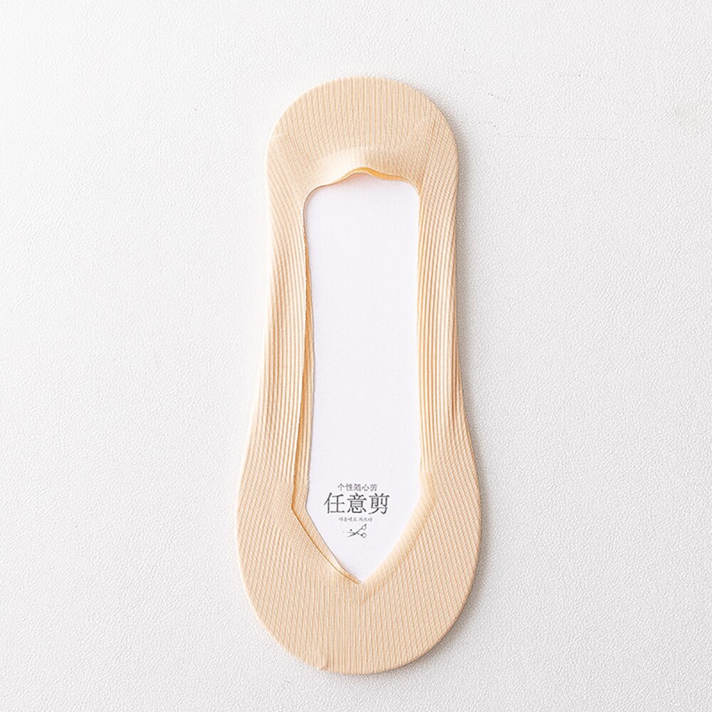 Calcetines finos de silicona para mujer, medias de seda antideslizantes sin costuras, invisibles, transpirables, 1 par: nude