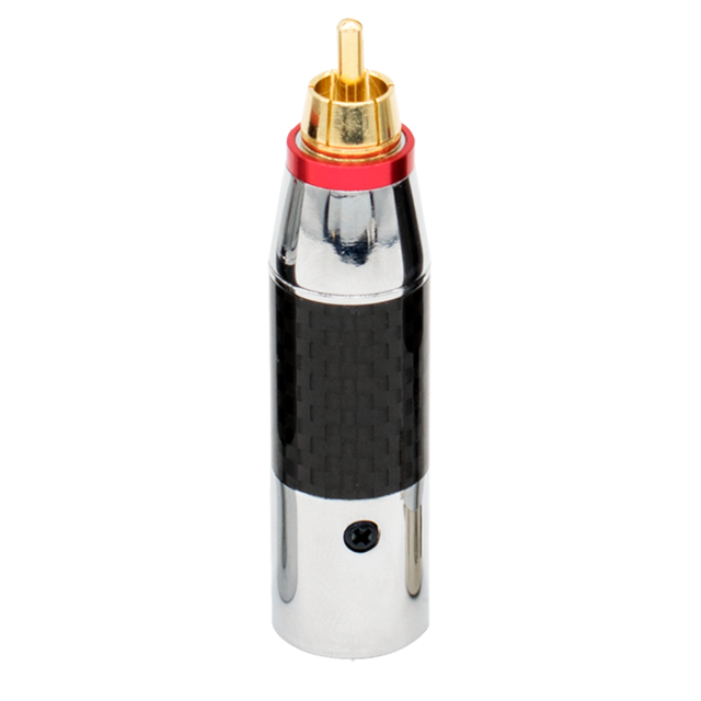 PURELINE-Adaptador de Audio Chapado en rodio, fibra de carbono de cobre, RCA hembra a XLR, conector Adaptador de Audio macho/hembra, 2/4 Uds.,: rca M to xlr M / 4 pcs