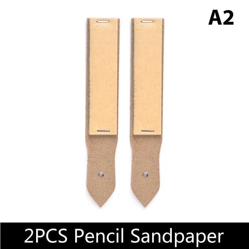 Outils de pointeur de papier de verre pour artiste, croquis, crayon à charbon, aiguisage, fournitures de dessin artistique, 11.5x2.3cm, 1/2/3 pièces