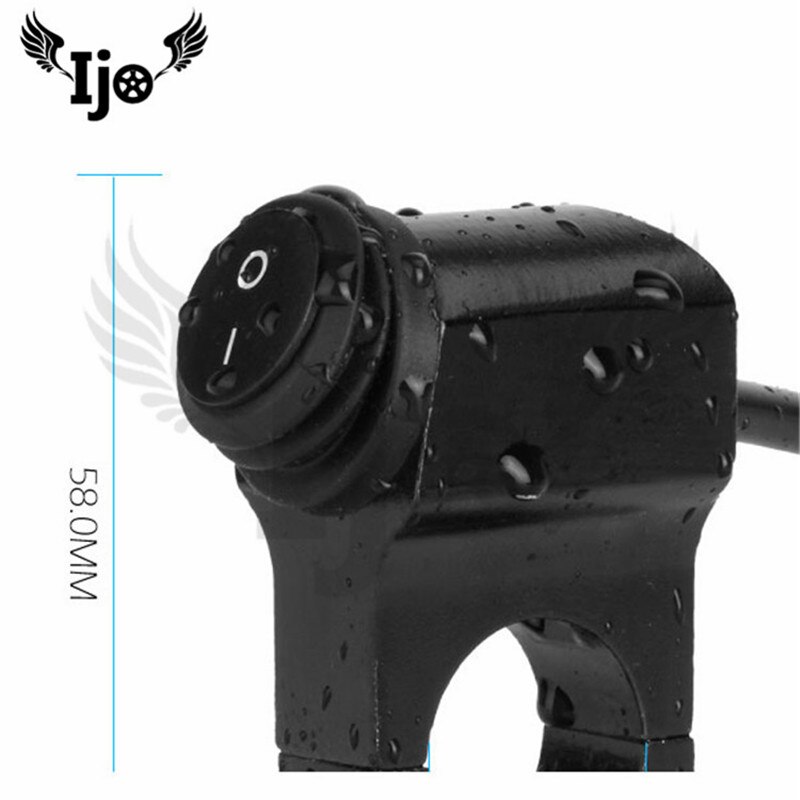 waterproof install in handlebar brand universal part motorbike switches single control additional switch motorcycle controller