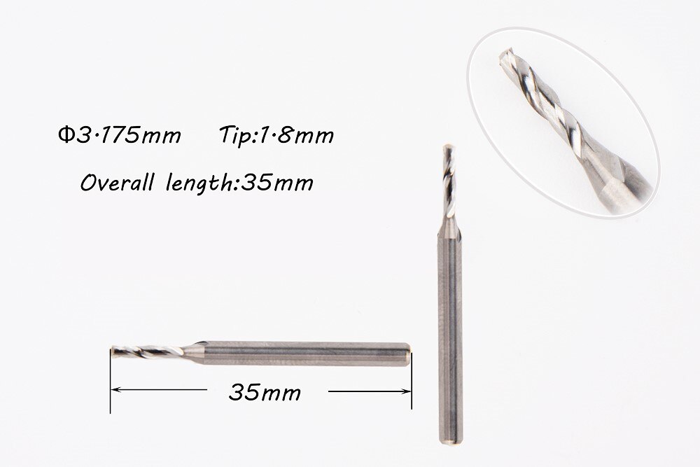 Fraises pour gravure sur métal, aluminium, laiton, perçage, fraisage, appliquer à cnc 1310 1419 , 5 pièces