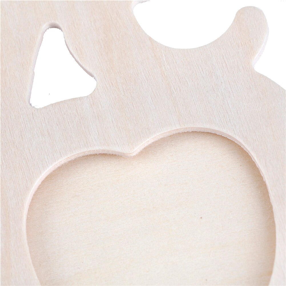 1Pc LOVE Hollow Handmade Wood Photo Frame Picture Frame Art Decor White Base DIY Wooden Photo Frame Home Wider