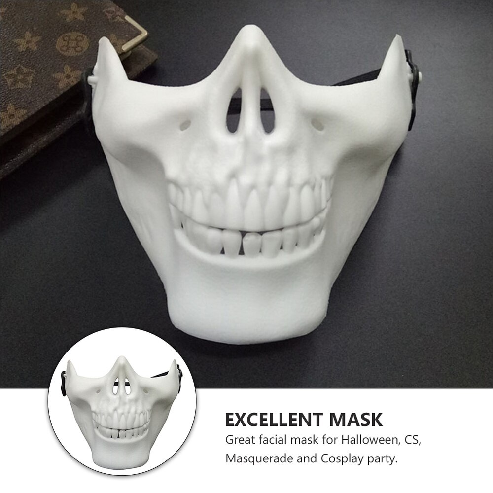 Skelet Masker Full Face Protector Mask Voor Cosplay Maskerade Partij (Wit)