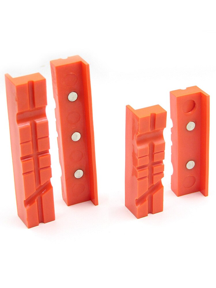 2 st magnetisk bänk skruvstäd käftdyna flerspår fräs skruvstäd hållare grepp bänk skruvstäd tillbehör beskyddare