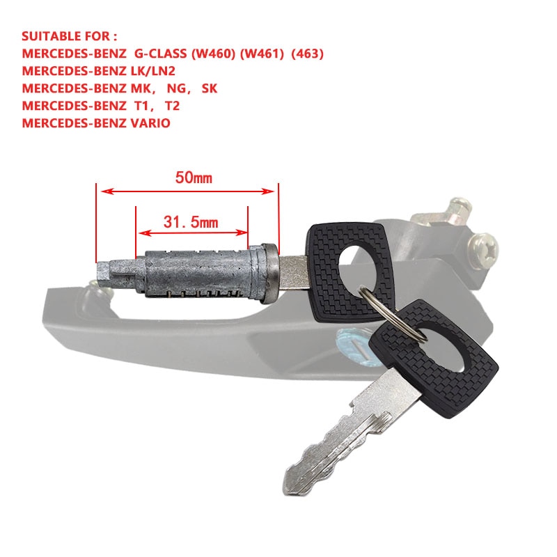 Door handle repair kit suitable for Mercedes G-CLASS (W460) (W461)(463) T1 VARIO door handle 4 lock cylinders + 2 keys