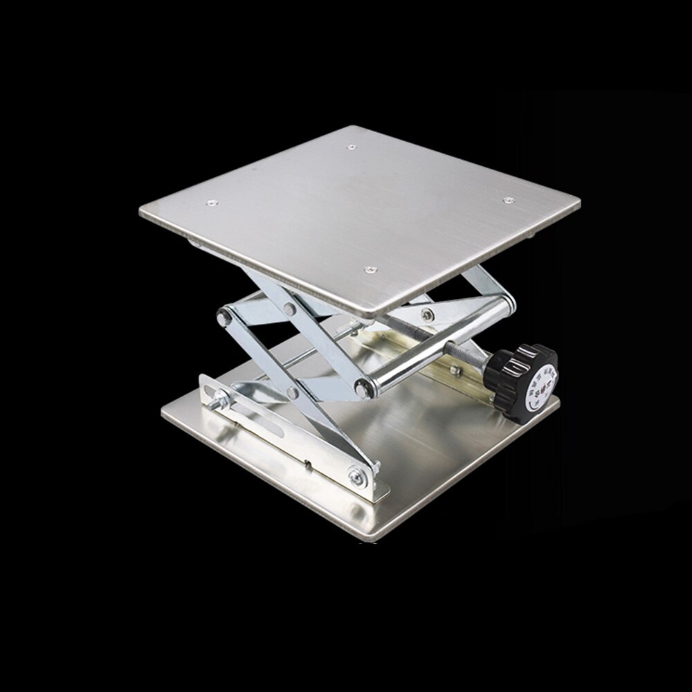 100x100mm Stainless Steel Lifter Router Plate Table Woodworking Machinery Engraving Laboratory Lifting Platform Carpentry Tool