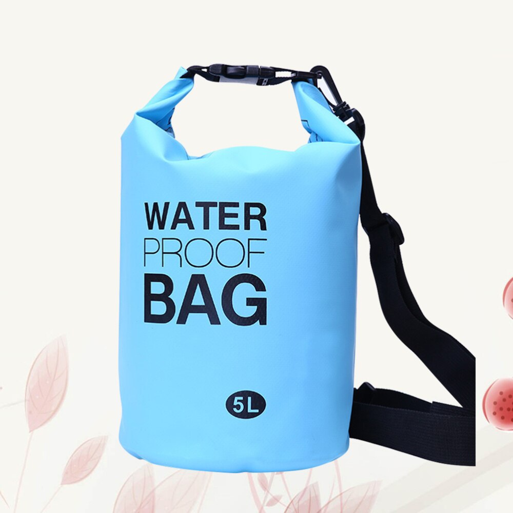 5L Dry Bag - Waterproof PVC Mesh Fabric - Inflatable Boating Buoy for Kayak, Rafting, Swimming: Blue