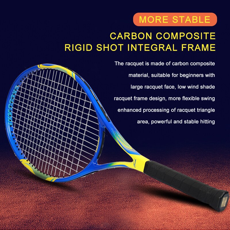 Raqueta para adultos de 27 pulgadas, raqueta para tenis de playa, para estudiantes, entrenamiento , raqueta de tenis para principiantes, Juego de 2 paquetes Multicolor opcional