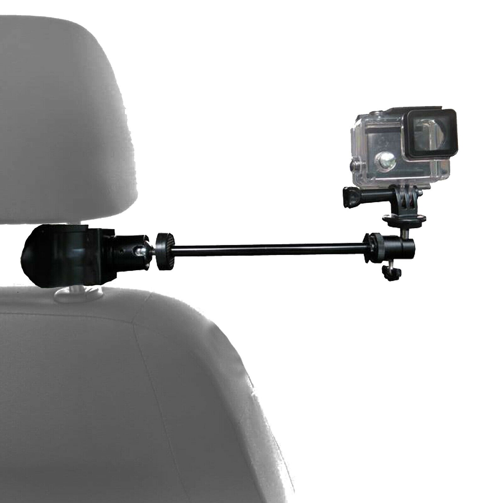 Soporte del reposacabezas del coche soporte para Cámara de Acción de Video GoPro, videocámaras, DV,Smartphone