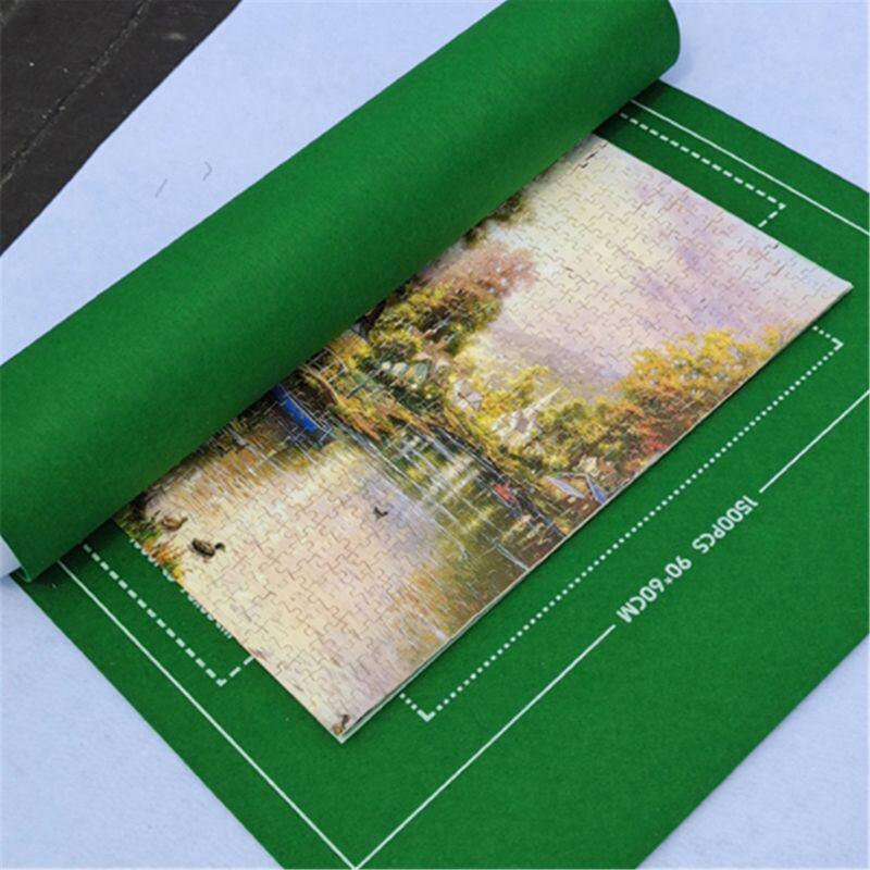 Portable Travel Puzzle Storage Mat Roll Up Mat Jigsaw Roll Felt Mat Play Mat for up 1500/2000/3000 Pieces