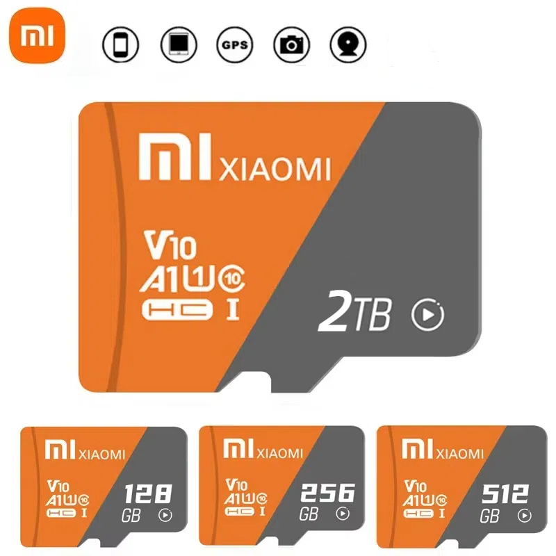 Xiaomi 2TB TF SD-kaart Geheugenkaart Hoge snelheid TF / SD 128GB 256GB 512GB 1TB Mini-geheugenkaart Klasse 10 voor camera / telefoon 2025 NIEUW