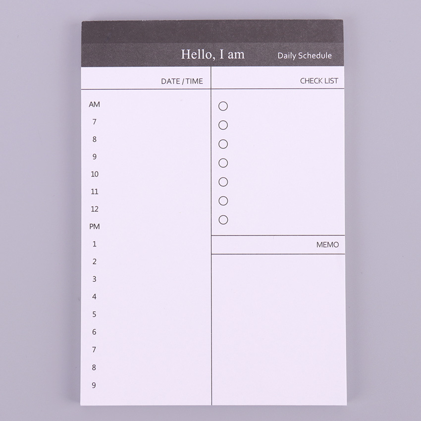 Message Book Business Diary Planner Notebook Filofax School Office Supplies Kawaii Stationery: DAILY SCHEDULE