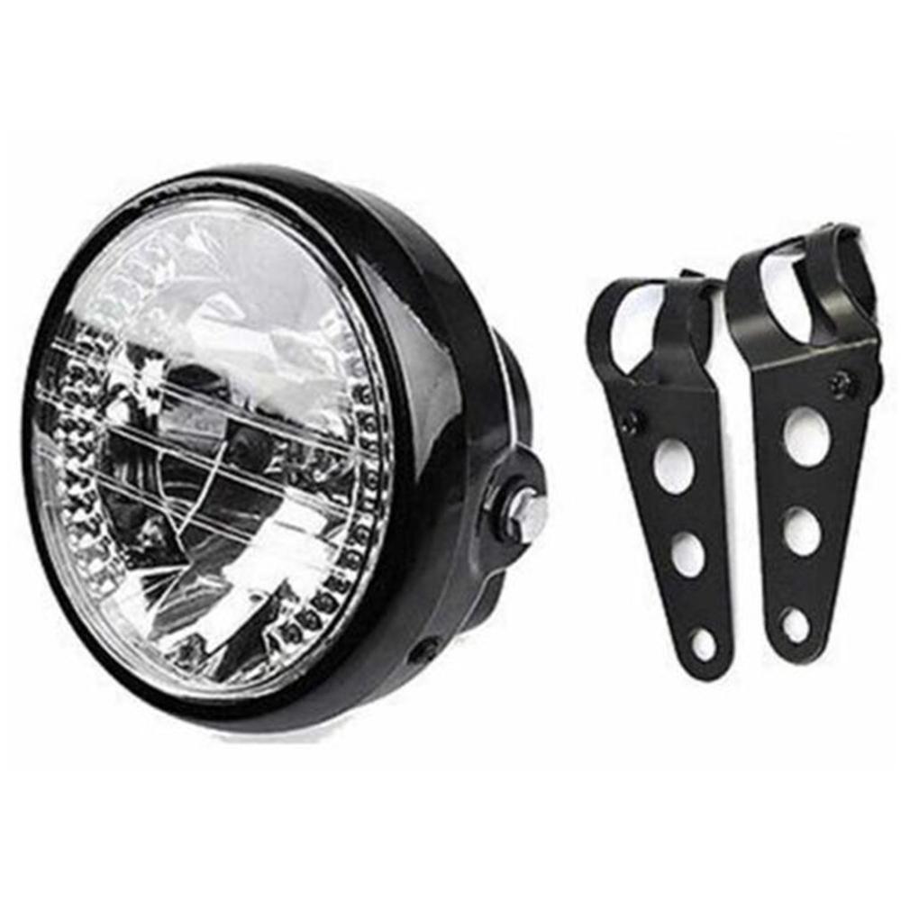 Motorcycle Modified Retro Headlights 7 Inch Angel Ring Headlights for Harley Far Near Light Steering Function Headlights