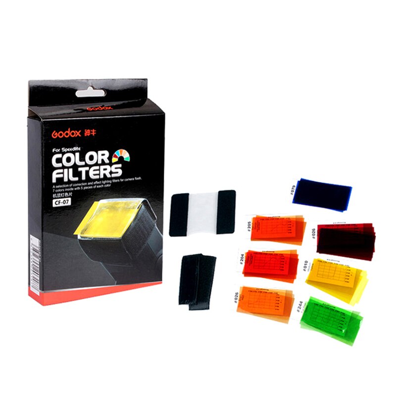 Godox CF-07 #010 #026 #079 #024 #205 #206 #244 Universal Speedlite Color Filter kit Voor Canon Nikon Pentax Godox Yongnuo Flash