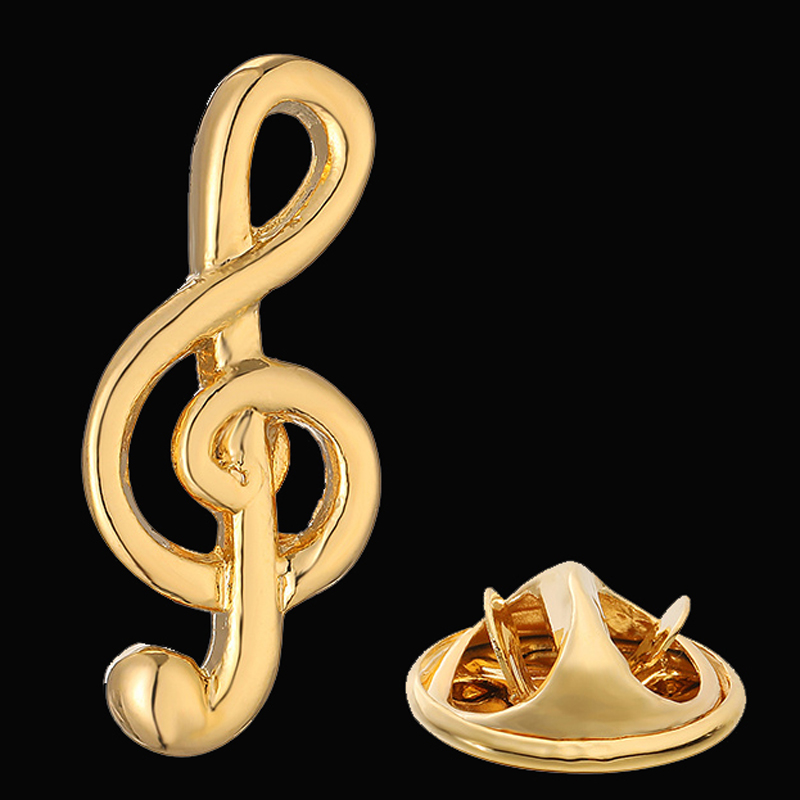 Klassisk Broche Musikk - Gitar, Piano, Tromme - Slipsnål Til Hatt, Skjerf, Skjorter: Sort sinkbelagt