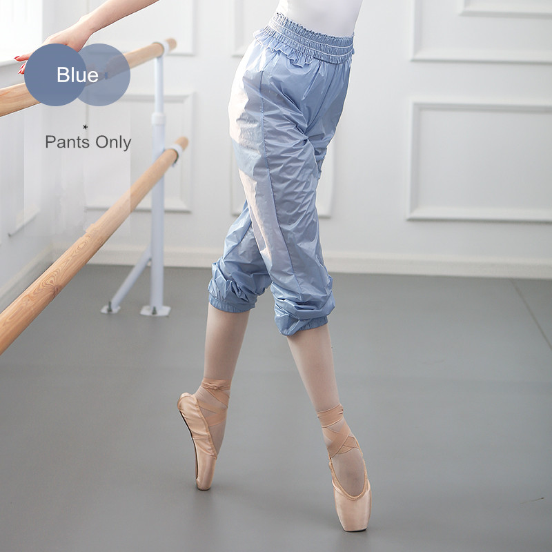 Pantaloni sportivi da riscaldamento per balletto abiti da ballo per il corpo abiti da allenamento per donne adulte pantaloni sportivi per la perdita di peso pantaloni per esercizi di danza: XL / Blu