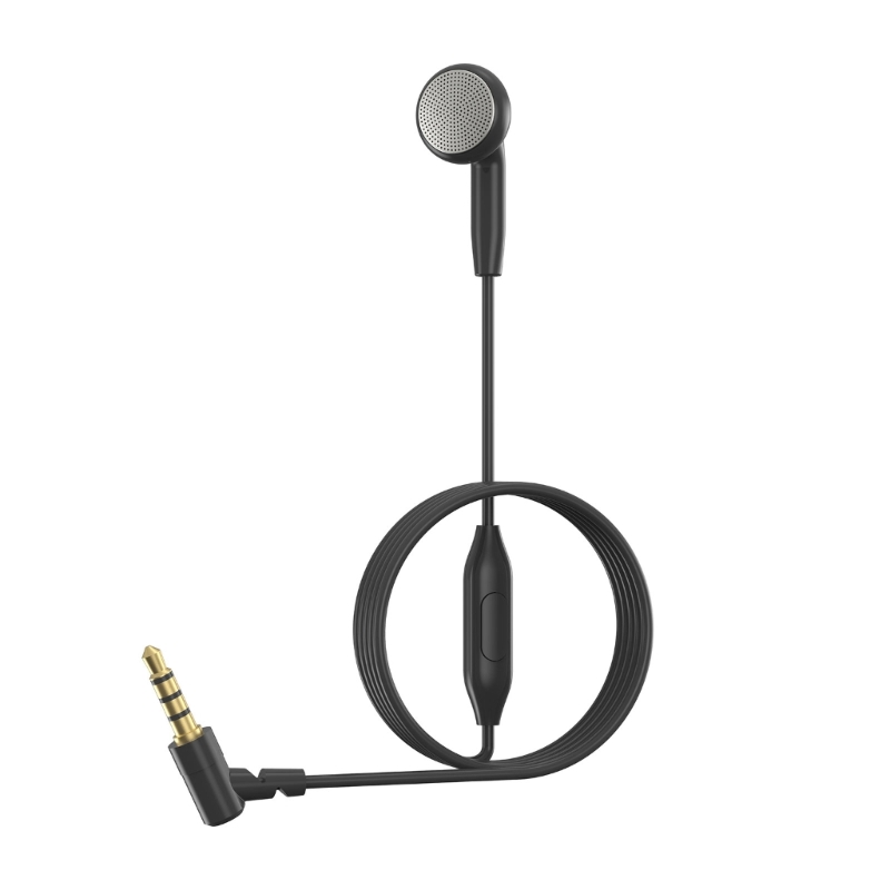 Auricolare mono con auricolare singolo lato con microfono per chiamate in vivavoce Punta in silicone comfort, design del filo