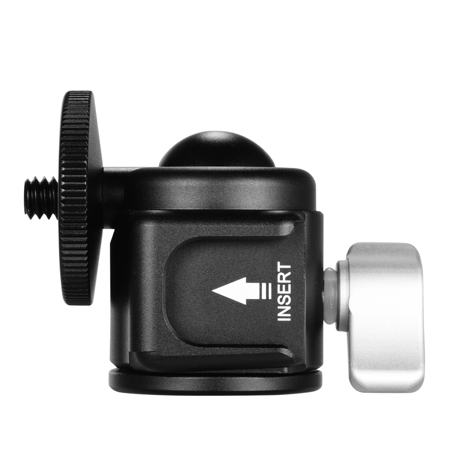 Aluminum Alloy Mini Ball Head Camera Tripod Head CNC Technology with Cold Shoe Mount Universal 1/4inch Screw Thread for DSLR SLR