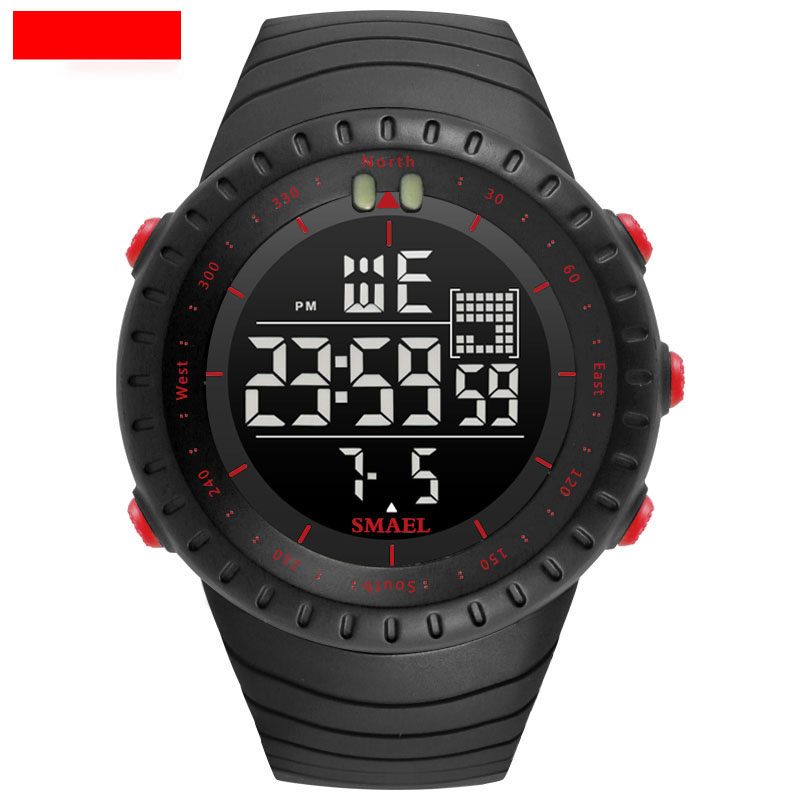 Multifunctionele Digitale Horloge Waterdicht Heren Horloges Casual Outdoor Sport Horloge Relogio Digitale: Rood