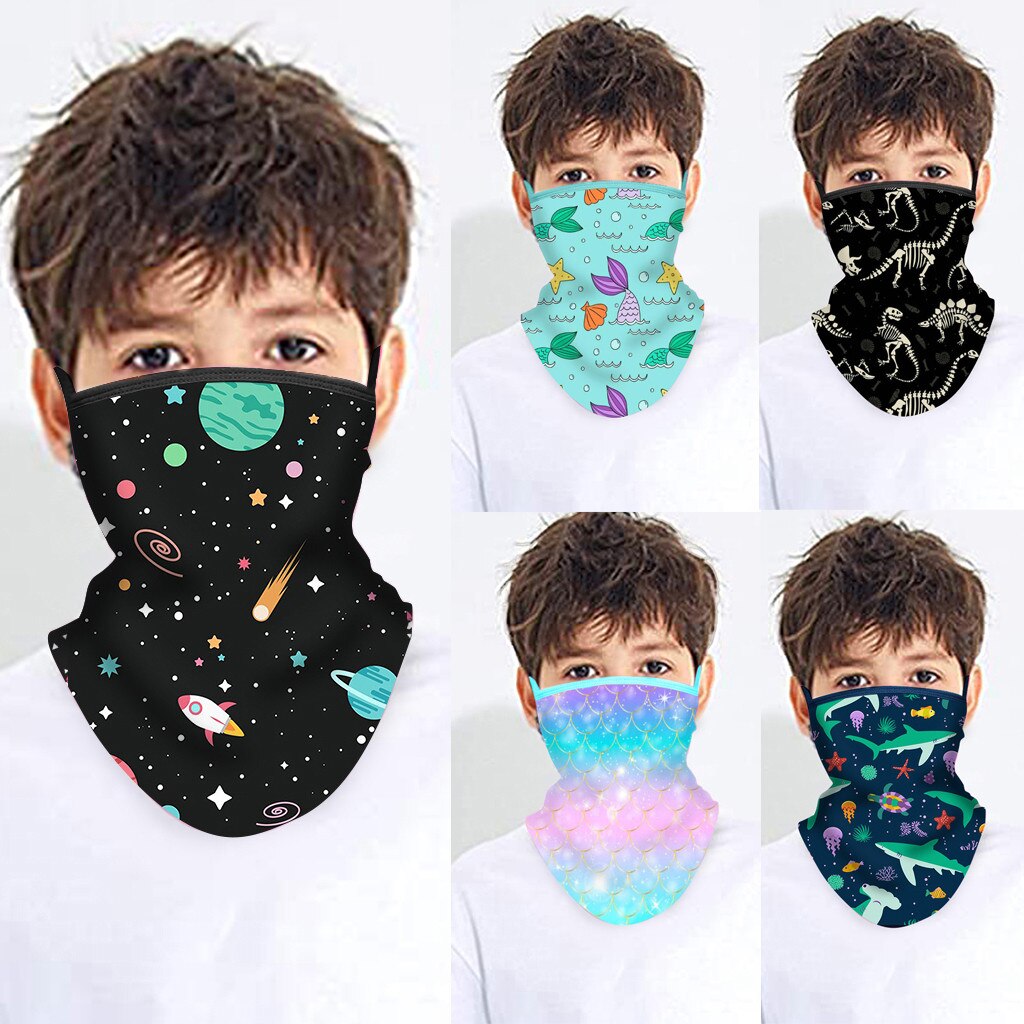 Hiking Cycling Sport Bandana Half Face Mask Children's Rave Bandana Neck Gaiter Tube Headwear For Boys And Girls Face Scarf