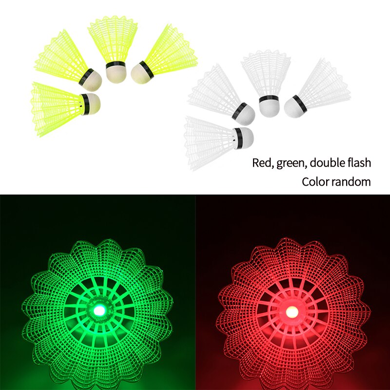 Flash Bal Kleurrijke Led Light Badminton Bal Outdoor Nylon Led Badminton Bal Glowing Light Up Badminton Bal: Red green