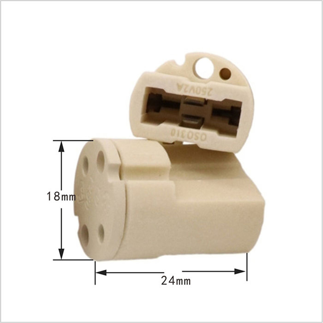 1/5/10/20/50 Stuks Pak G9 Basis Lamp Socket Keramische Lamphouder Halogeen Kralen Met Draad Voor G9 Bi-Pin Halogeen Gloeilamp