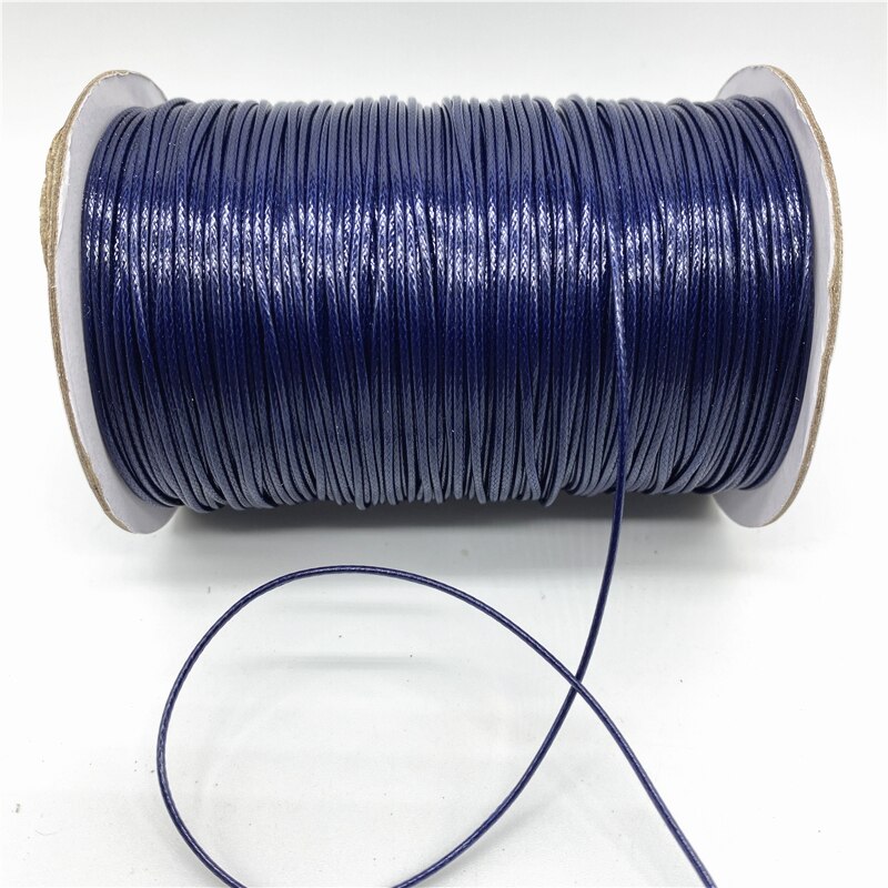 0.5/0.8/1.0/1.5/2mm NavyBlue Waxed Cord Rope PU Leather Thread String Necklace Rope For Jewelry Making DIY Shamballa Bracelet