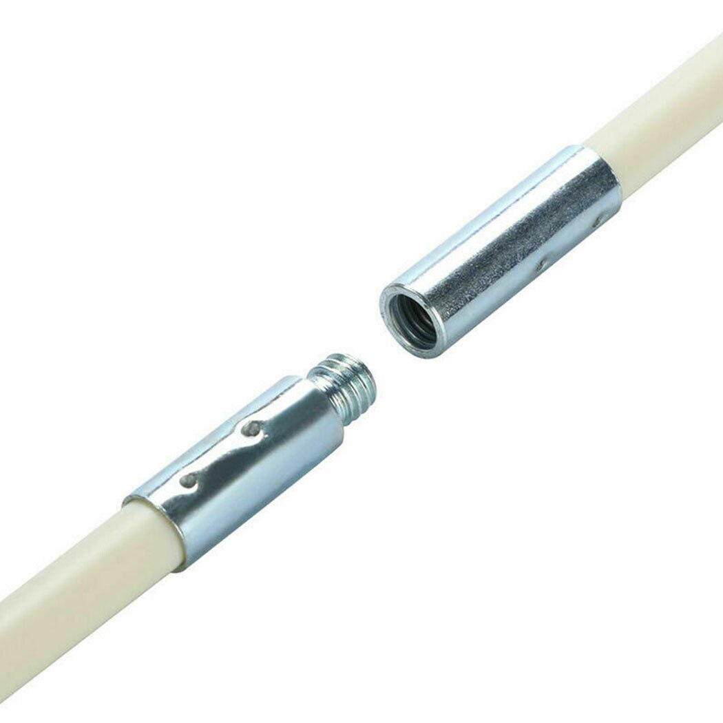 Chimney Sweeping Cleaner Brush Set Flue Cleaning System Fireplace Tool Kit + 2 Rods 600*10mm Flexible Connection Cleaning Set