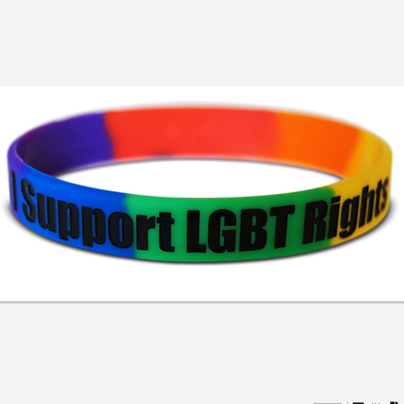 LGBT pride gay rainbow Silicon Bracelet for women man Boy Girl Symbol Gay Pride Lover Friendship Bracelets Man Jewelry