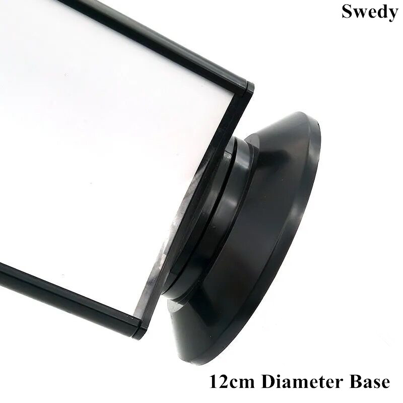 Three Side Rotating Plastic Sign Holder Stand Picture Photo Ad Display Frame Tabletop Menu Holder Display Stand
