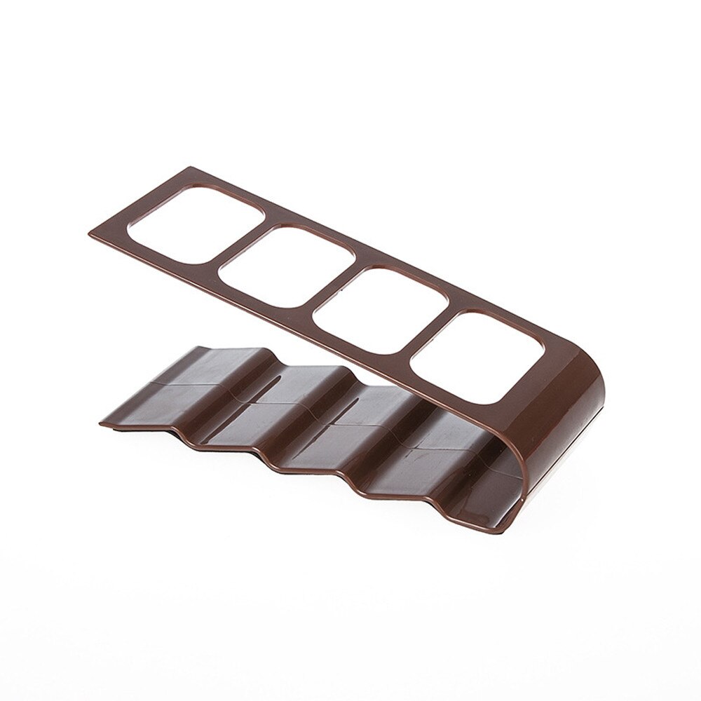 Remote Control Holder Case 4 Frame Holder TV/DVD Step Remote Control Mobile Phone Stand Storage Desk Organizer: Brown