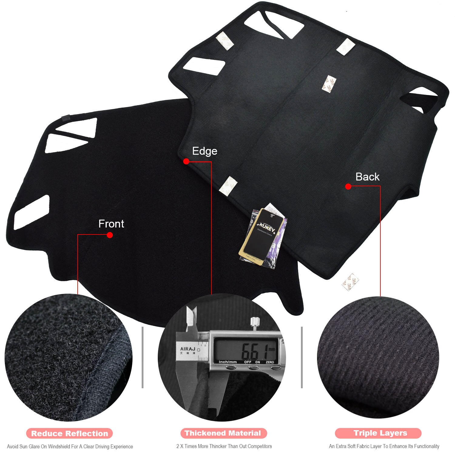 Ax Xukey Dashmat Dash Mat Voor Nissan Qashqai Rogue J10 2006 2007 - Dashboard Cover Pad Zonnescherm Dash board Cover Tapijt