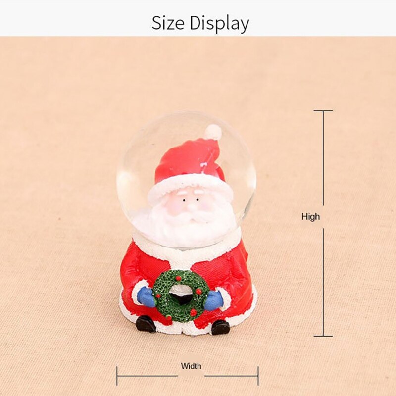 Valentine's Day Christmas Resin Music Snow Glass Santa Claus Crystal Ball Children Snow Ball, Crystal Music Box