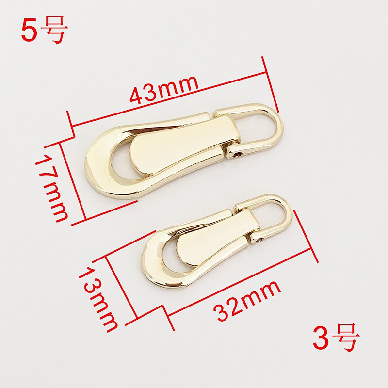 5PCS 3# 5# Metal Zipper Sliders Head Puller Tab Zipper Repair Kits DIY Sewing Garment Bags Accessories Supplies
