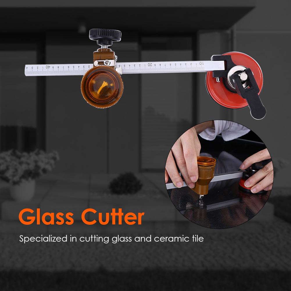 130 mm Professiona Roller Glass Cutter Six Wheel Metalen Wiel Craft Tool Set met houten handvat