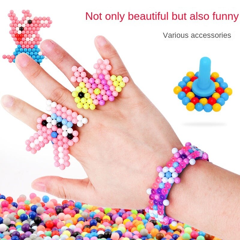 Koraliki Puzzle kryształ Handmade DIY zabawki woda Spray magiczne koraliki zestaw gry w piłkę 3D Handmade magiczne zabawki dla dzieci nowy 2022