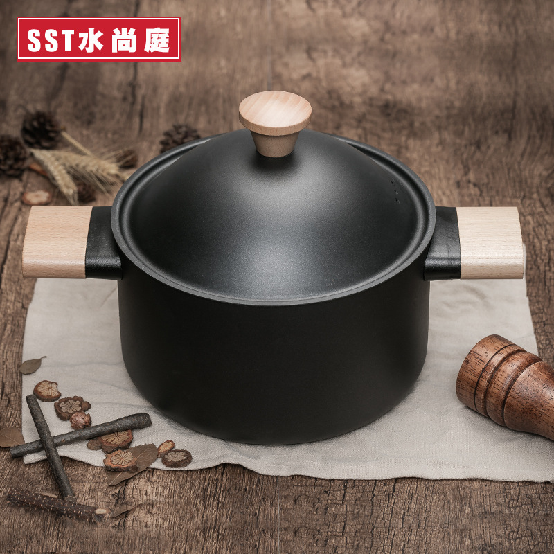 Feinen eisen kochgeschirr einstellen drei-stück nicht-Stock pfanne braten Pfanne suppe topf: 22cm