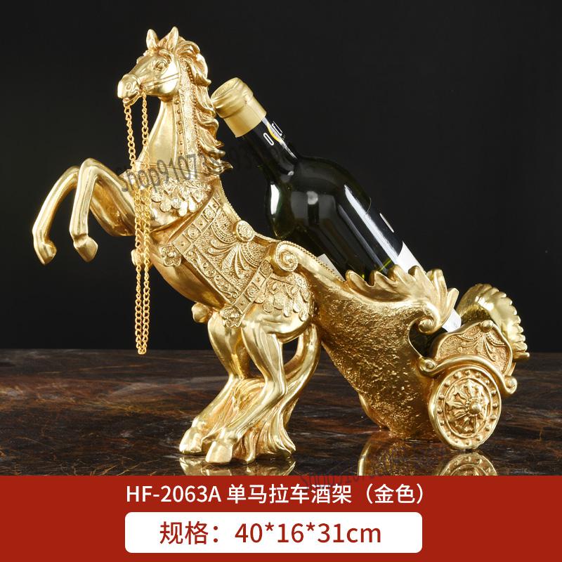 Cheval de luxe avec lumière européenne, chariot à vin rouge, décoration salon, meuble Tv, en résine fait à la main: 40x16x31cm  3