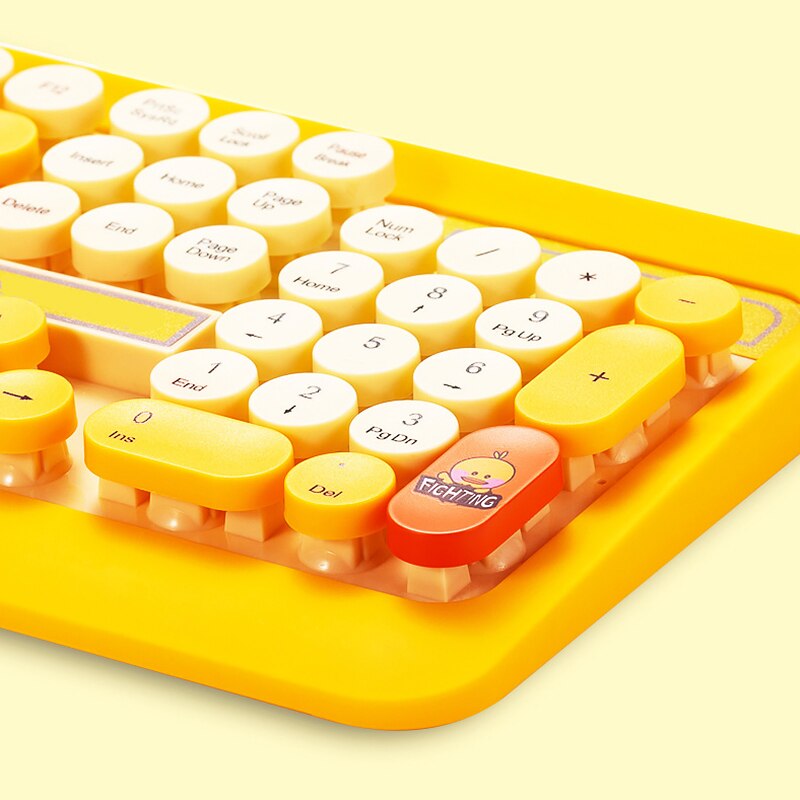 Trådløst tastatur og mus sæt bluetooth retro punk skrivemaskine 104 nøgler til office pc desktop notebook mac windows  #k68
