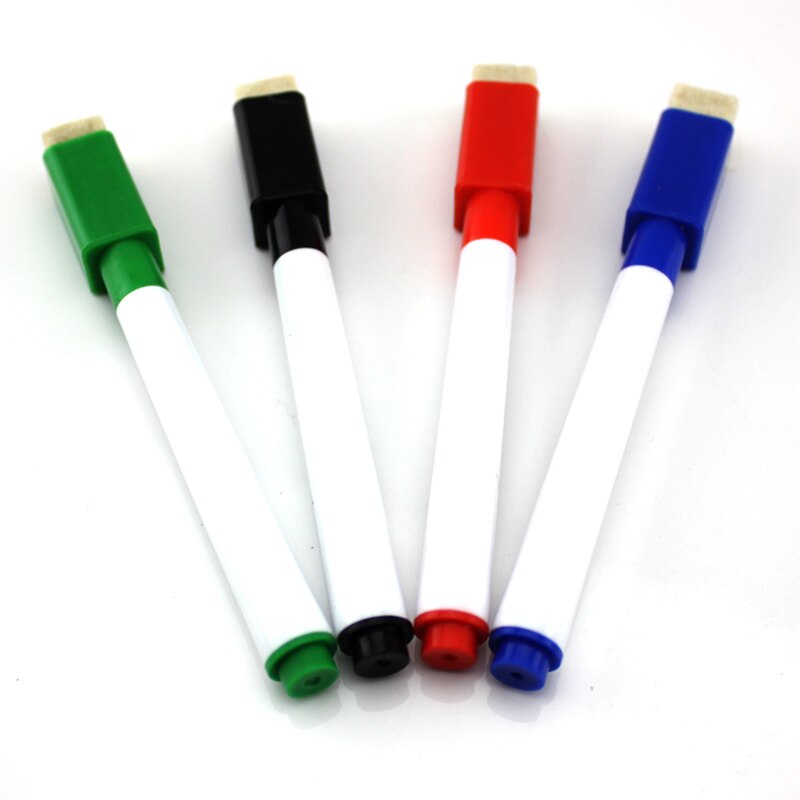 50 stks vier kleuren Whiteboard pen met een sterke magnetische pen uitwisbare whiteboard pen