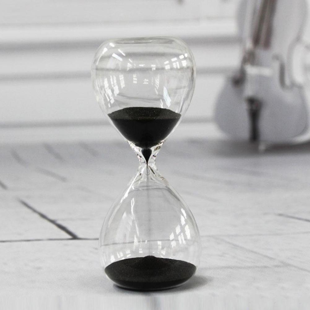 5/30 minskreative sandur timeglas timer som sarte boligdekorationer: Sort / 5 min
