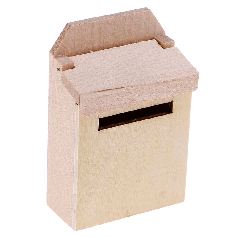 Neue 1/12 Puppenhaus Miniatur Mini Holz Briefkasten Möbel Modell Spielzeug