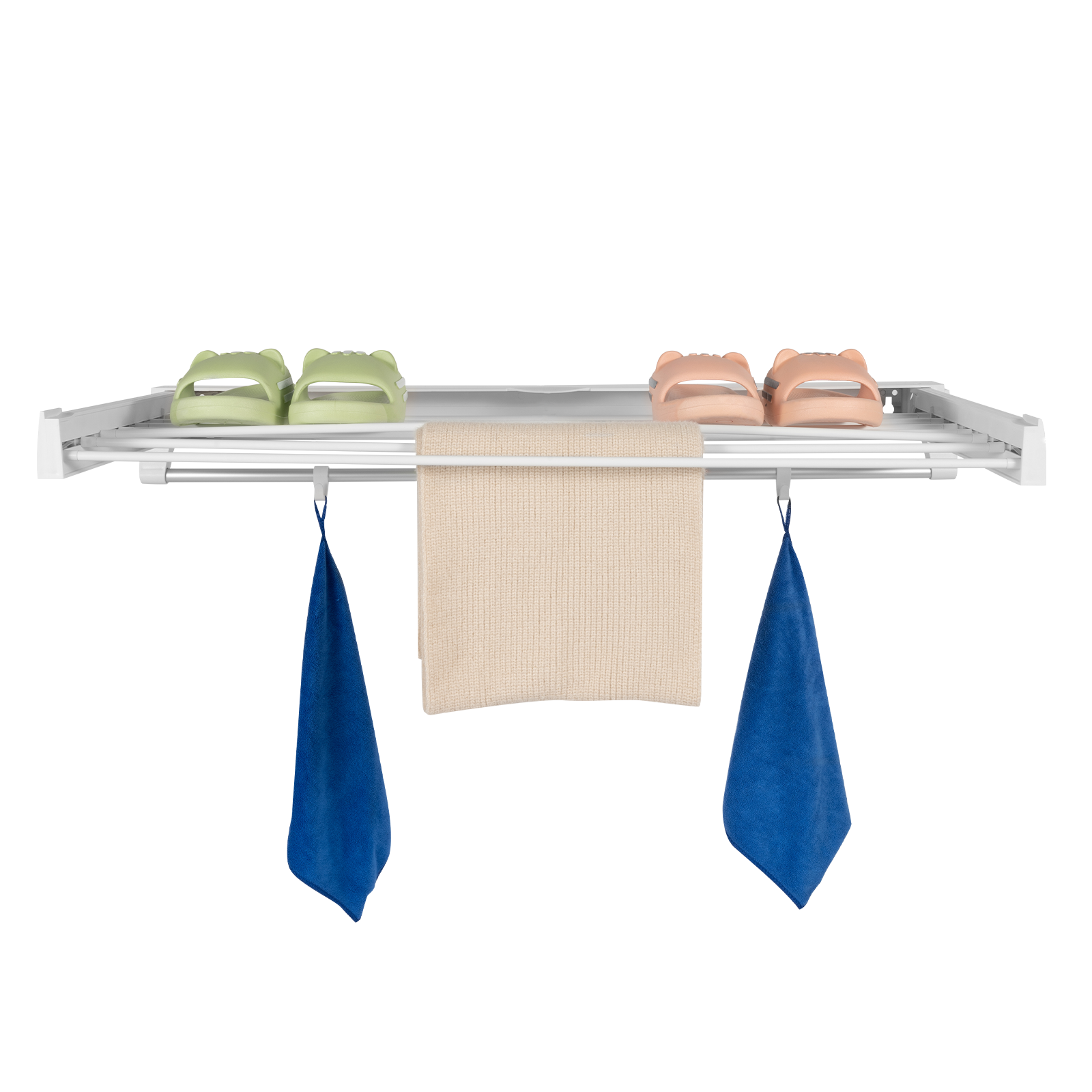 Foldable Wall Mounted Clothes Drying Rack Clothes Airer Extendable for Bathroom Laundry Wall-Mount Clothes Storage Drying Rack