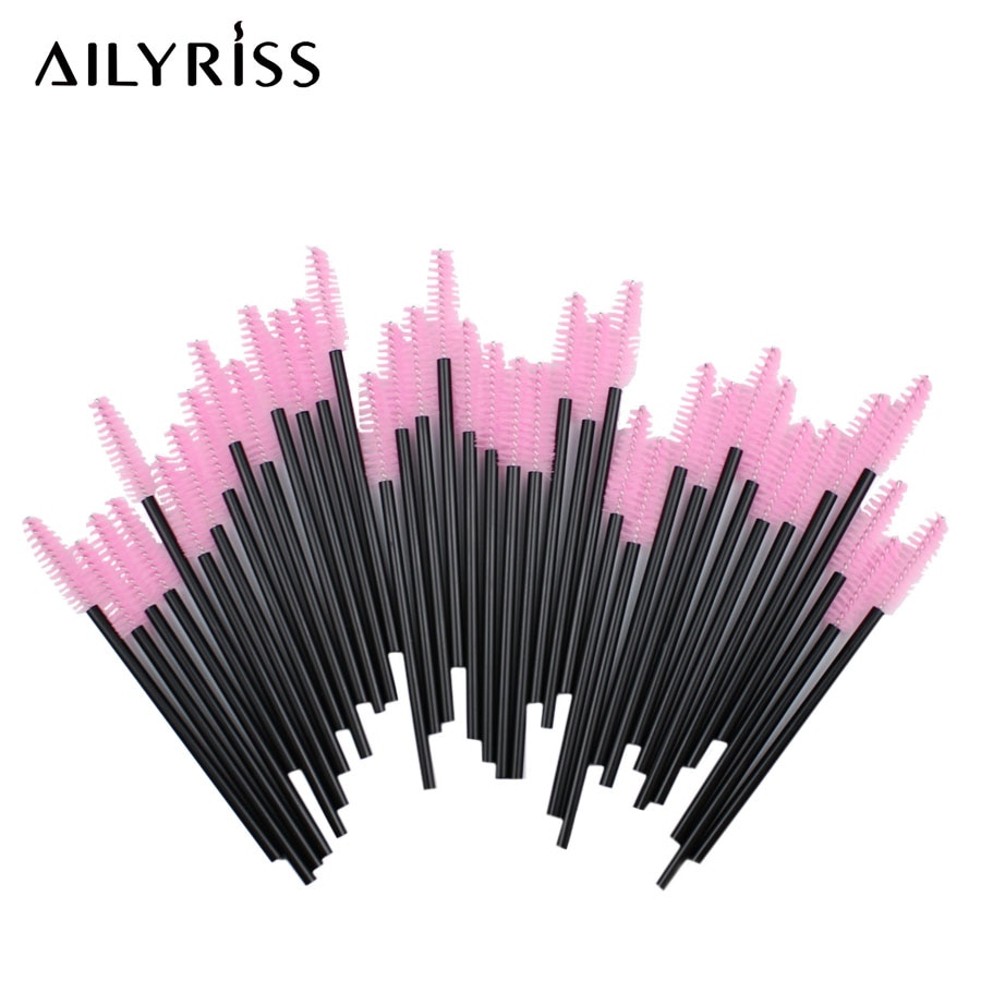 500 Stks/pak Wegwerp Kristal Wimper Borstel Kam Wimpers Extension Mascara Wands Make-Up Professionele Beauty Tool