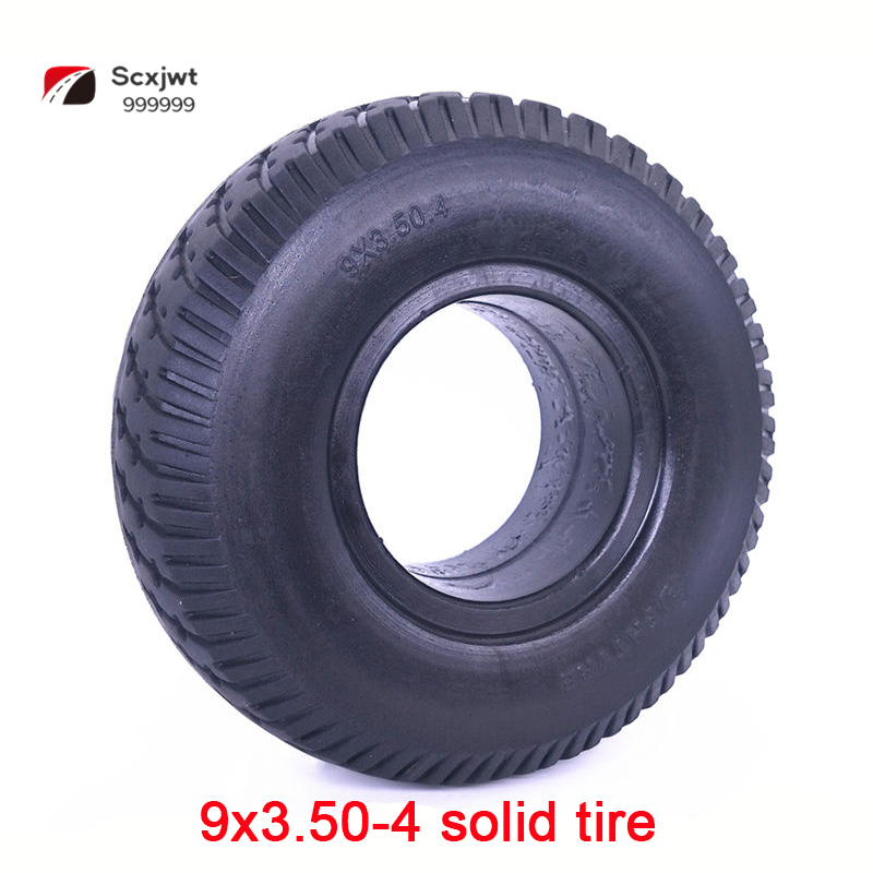 9 Inch Electric Car Tire 9x3.50-4 Electric Car Tire Mini Tricycle Thickened Inner and Outer Tire Explosion Proof Solid Tire